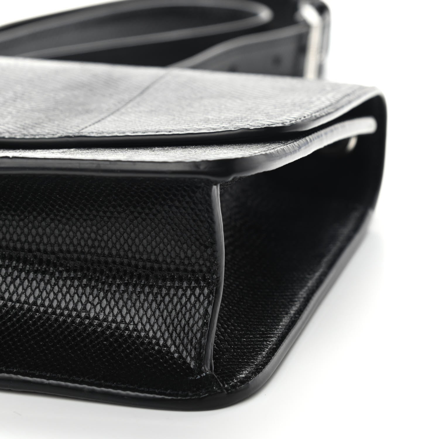 Saint Laurent Snakeskin Carre Satchel Black 9 of 9
