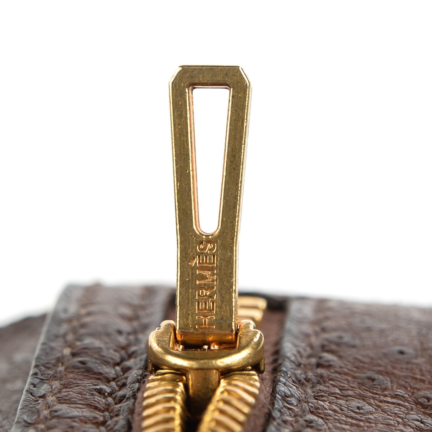 Ostrich Bearn Wallet Chocolate