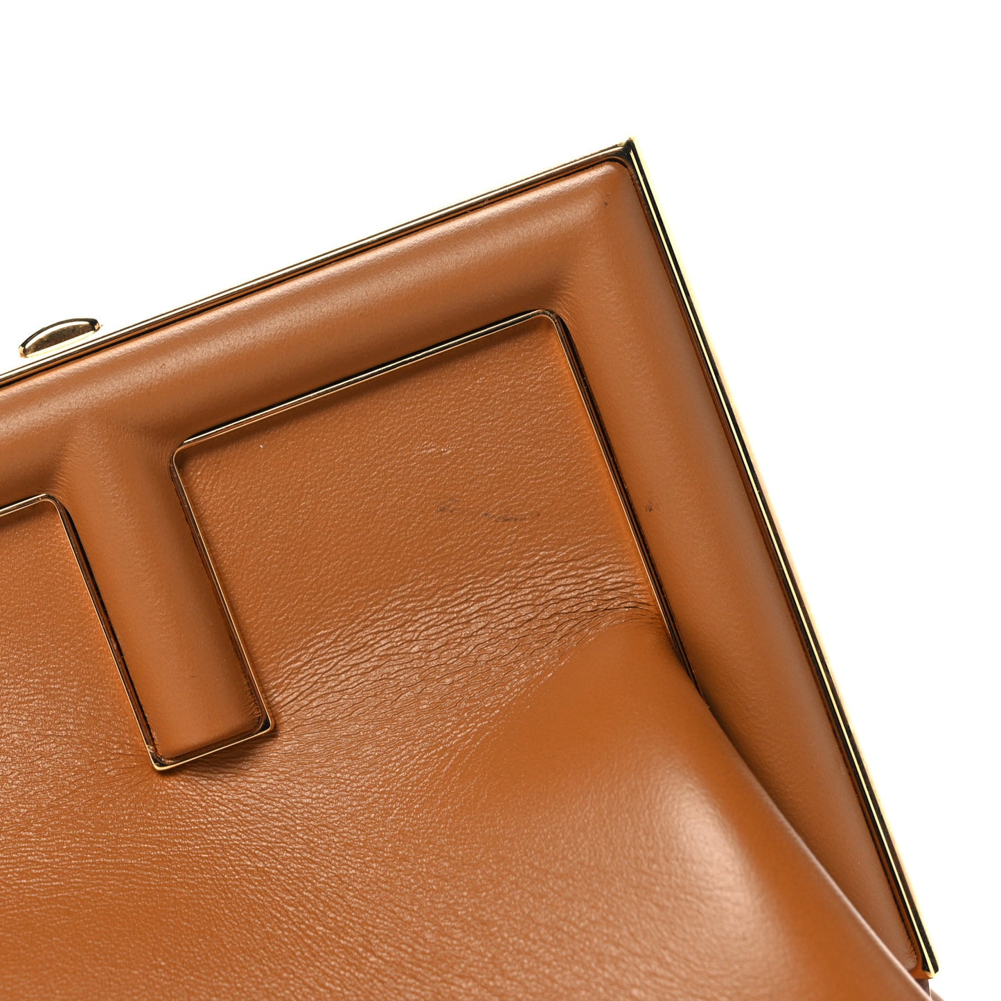 Shiny Nappa Small Fendi First Caramello
