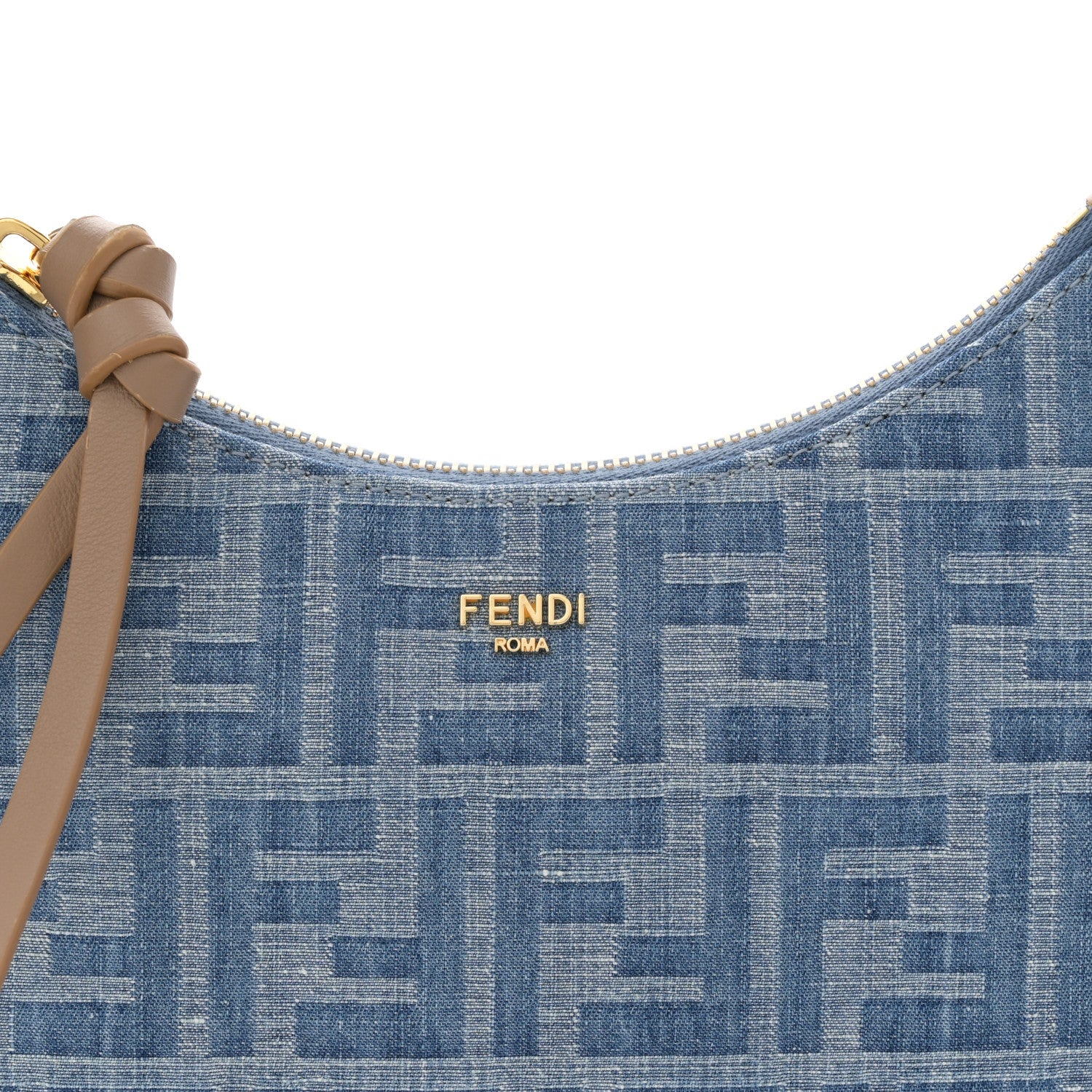 Fendi Denim Jacquard Vitello Grace FF 1974 Mini Fendessence