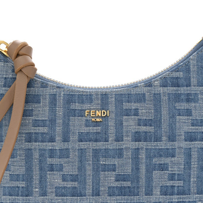 Fendi Denim Jacquard Vitello Grace FF 1974 Mini Fendessence Shoulder Bag Denim Sand 8 of 10