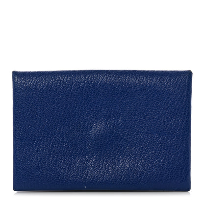 Hermes Chevre Mysore Calvi Card Case Bleu Electrique 1 of 9
