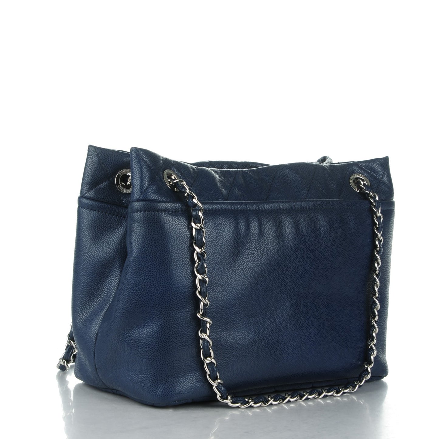 Caviar Timeless CC Soft Tote Navy Blue