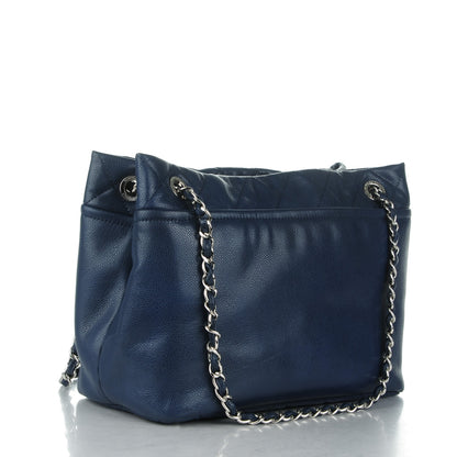 Chanel Caviar Timeless CC Soft Tote Navy Blue 3 of 8