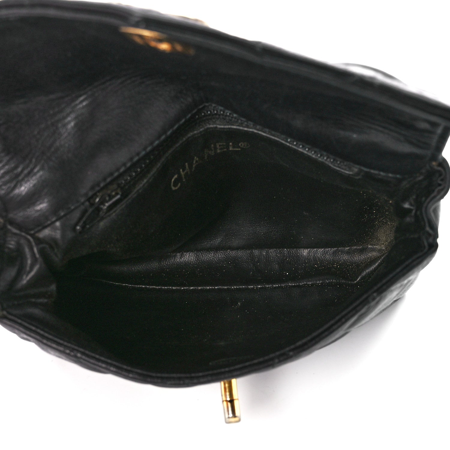 Chanel Calfskin Quilted Flap Waist Belt Bag 70 28 Black 5 of 14