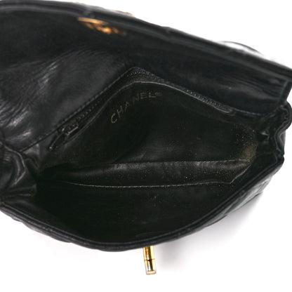 Chanel Calfskin Quilted Flap Waist Belt Bag 70 28 Black 5 of 14