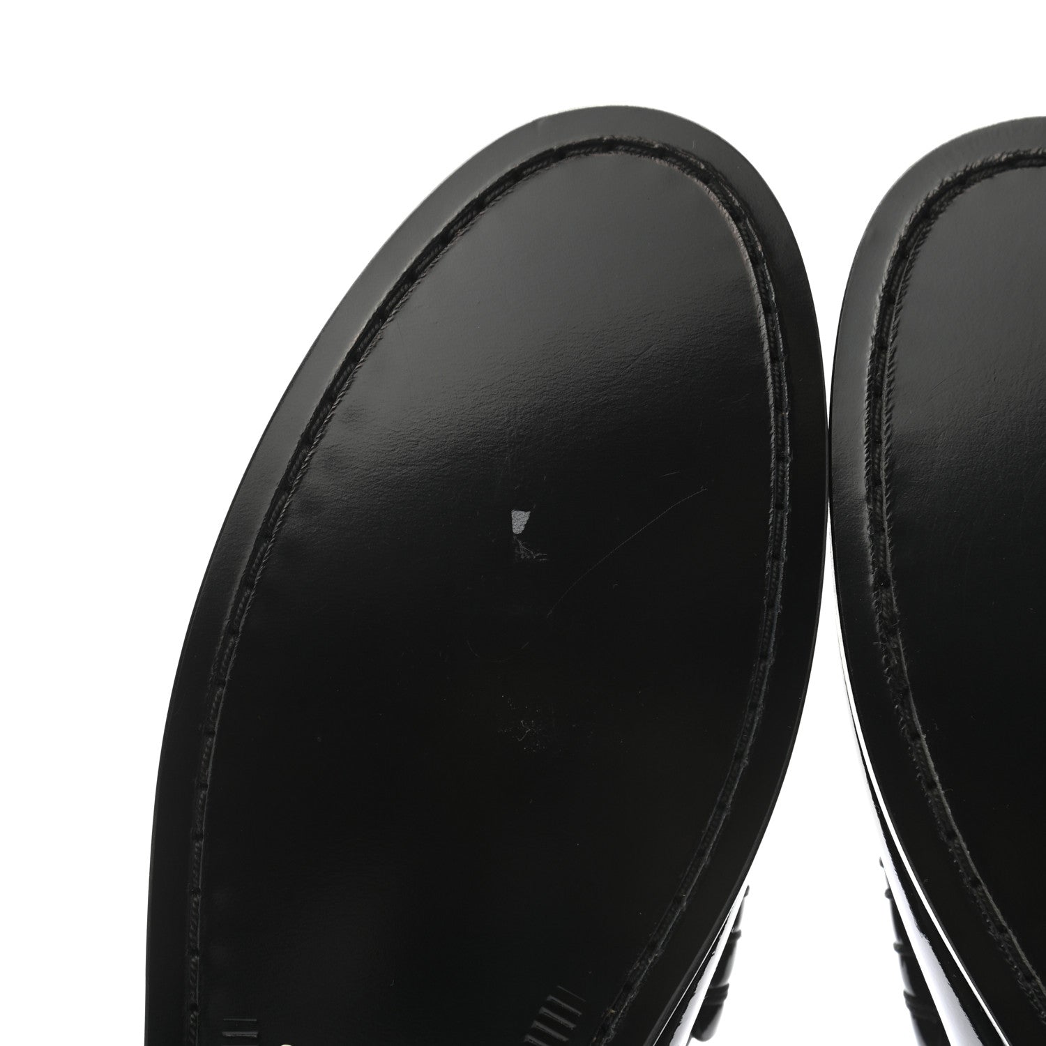 Saint Laurent Patent Calfskin Penny Loafers 41 Black 7 of 8