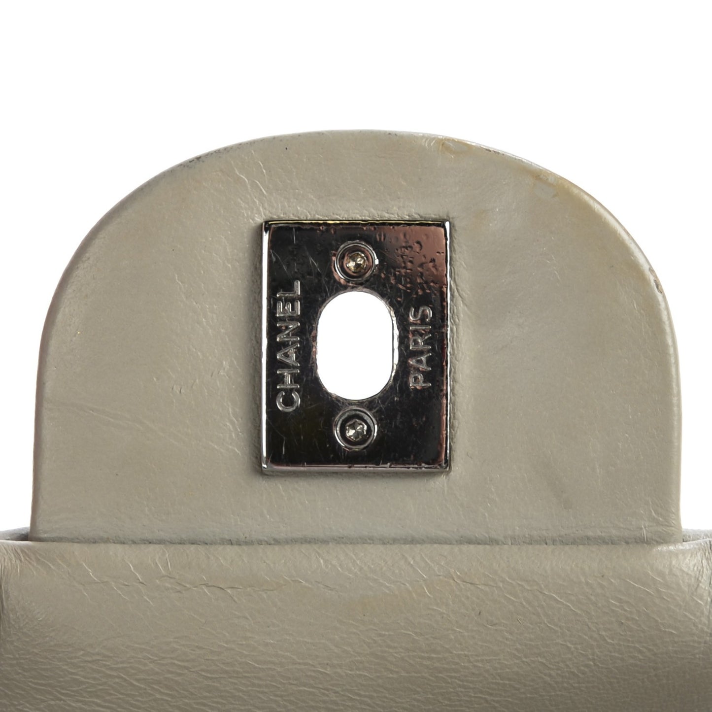 Lambskin Quilted 3 Maxi Flap Bag Grey
