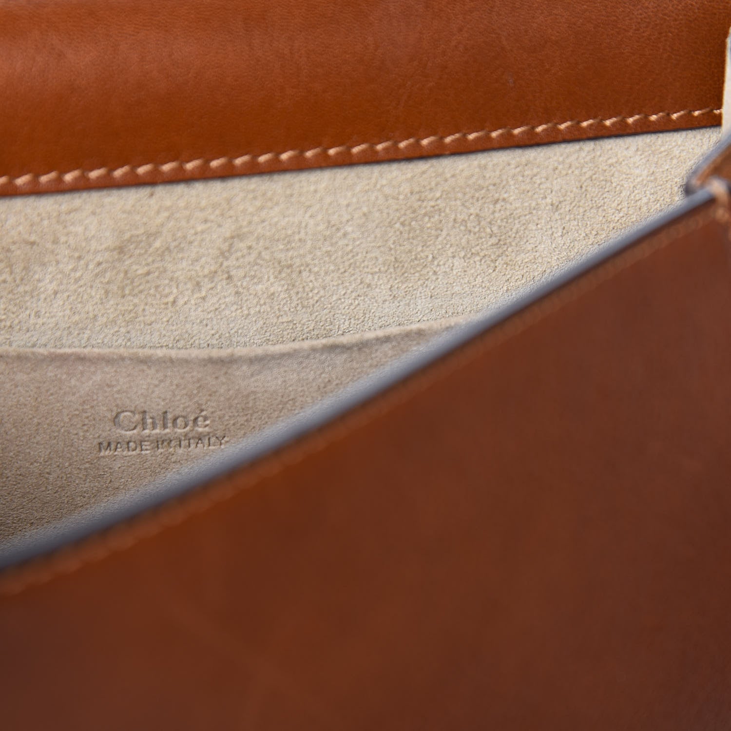 Chloe Calfskin Suede Medium Nile Bracelet Bag Caramel 9 of 14