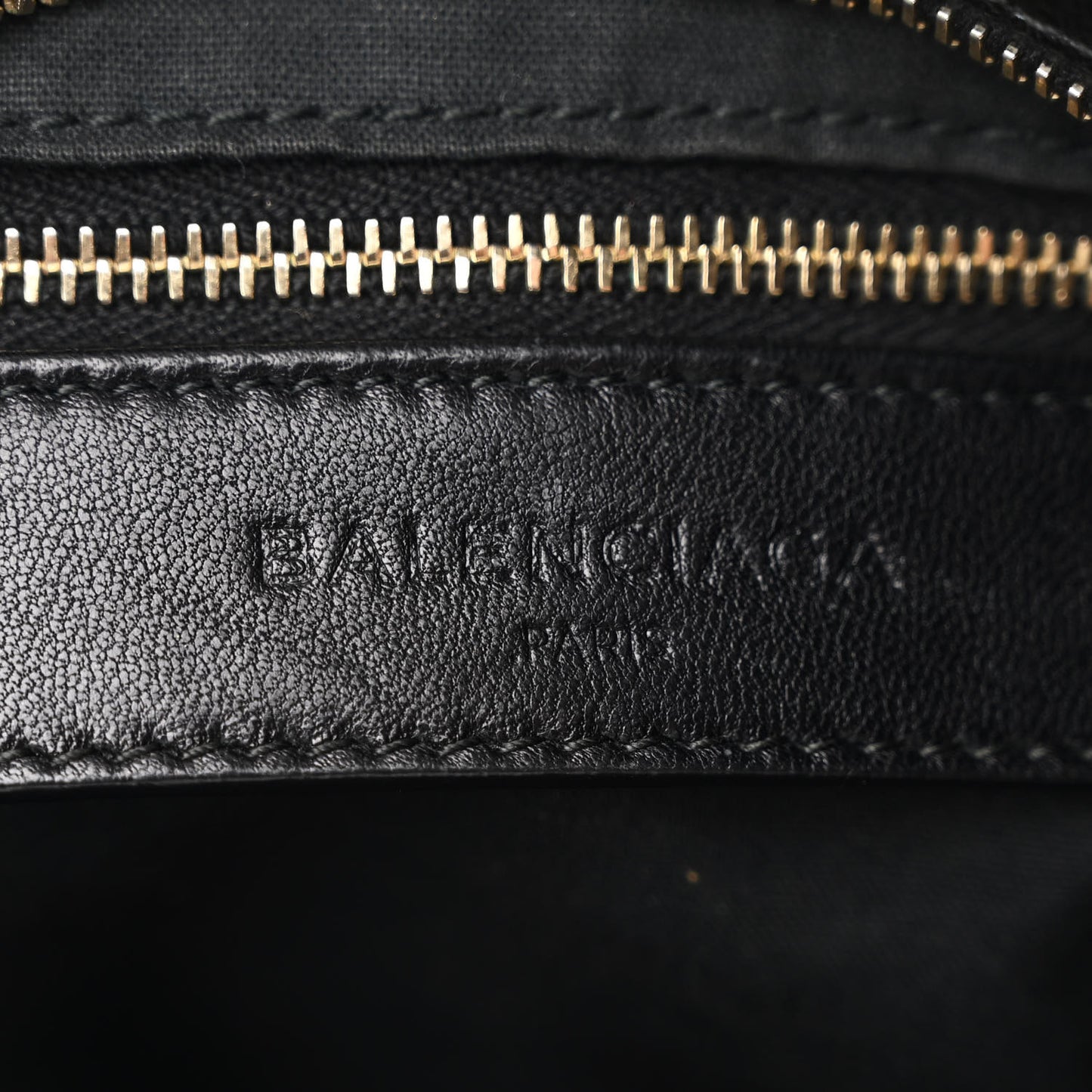 Chevre Gold Metallic Edge Hardware City Black