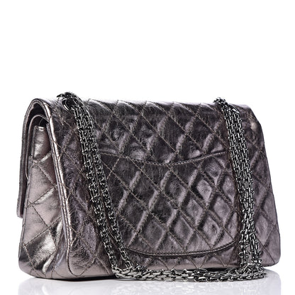 Chanel Metallic Aged Calfskin Quilted 2.55 Reissue 226 Silver 3 of 14