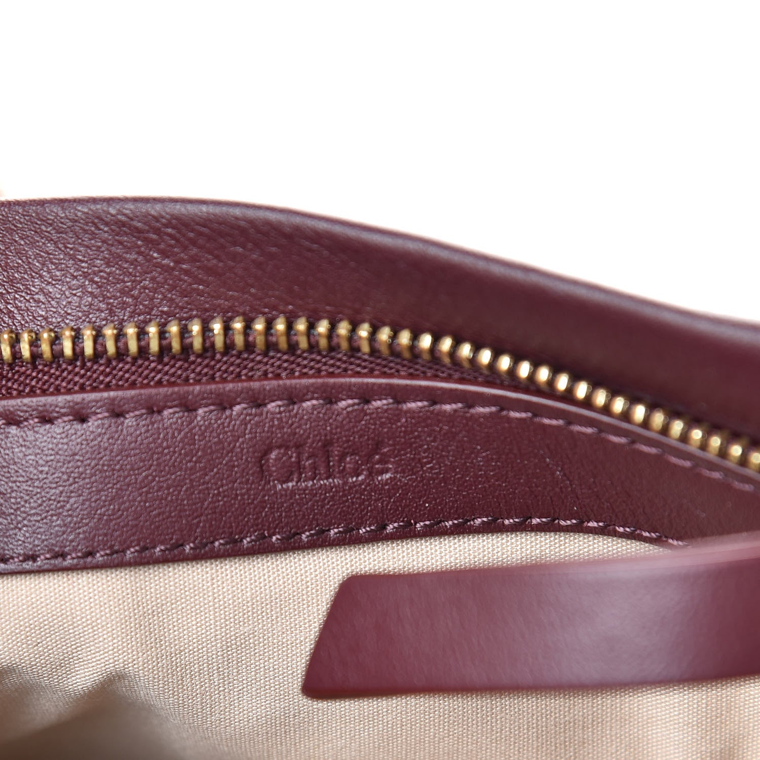 Chloe Calfskin Mini Roy Chain Pouch Bordeaux 6 of 7