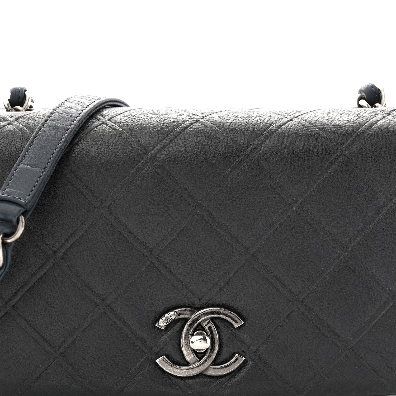 Chanel Calfskin Diamond Embossed New Chic Flap Blue 1871603