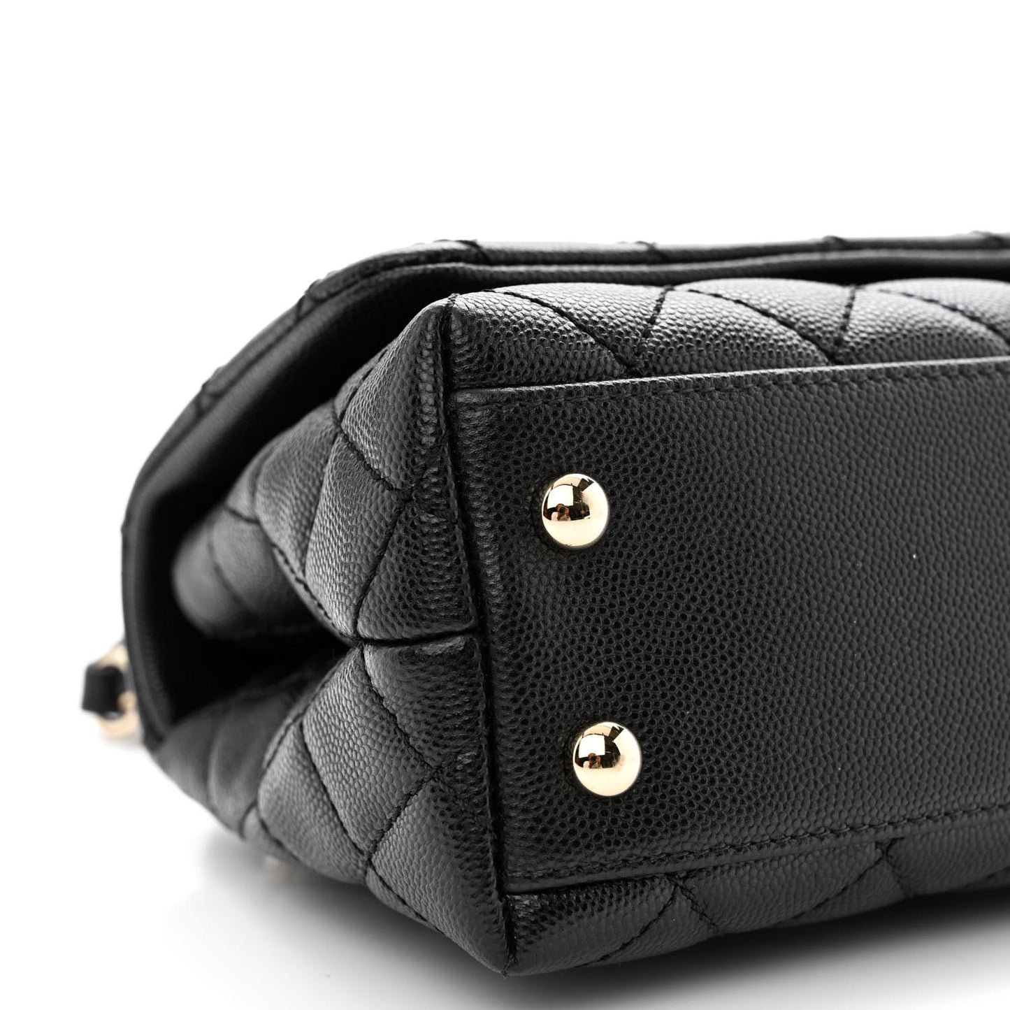 Caviar Quilted Extra Mini Coco Handle Flap Black