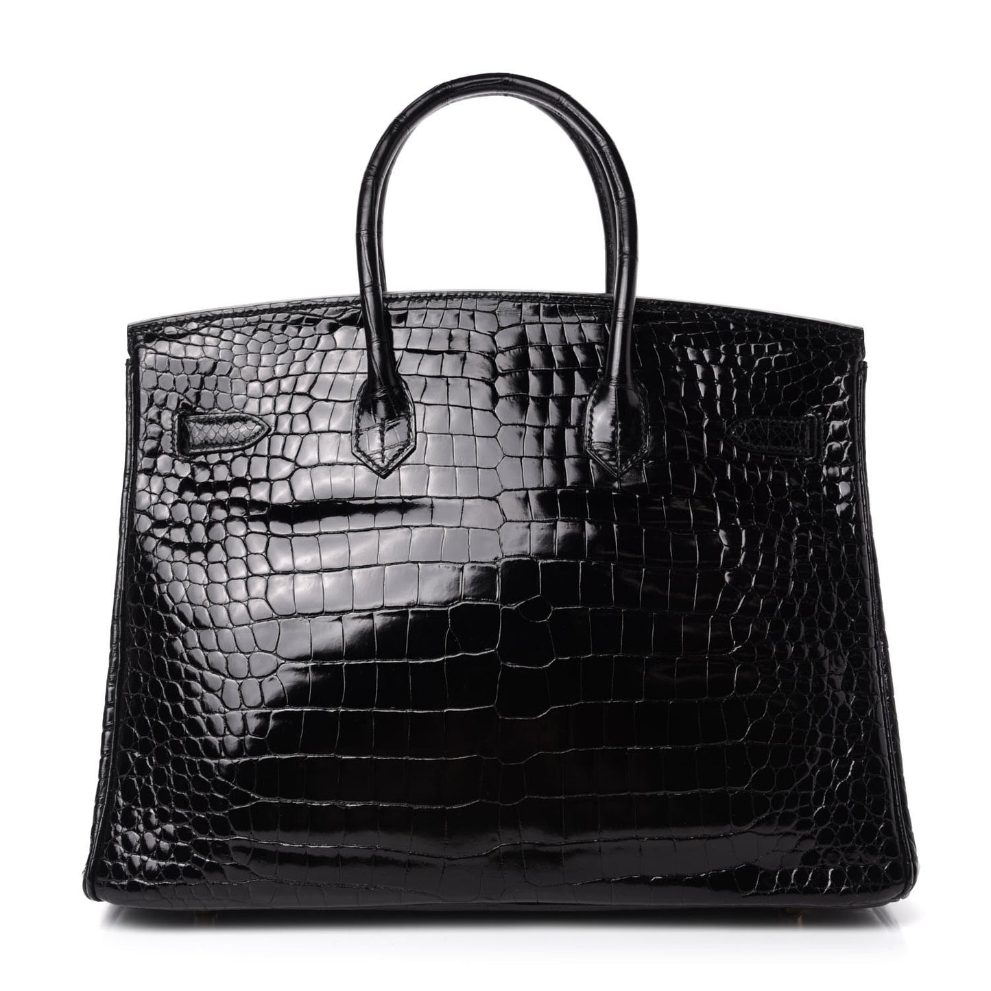 Shiny Porosus Crocodile Birkin 35 Black