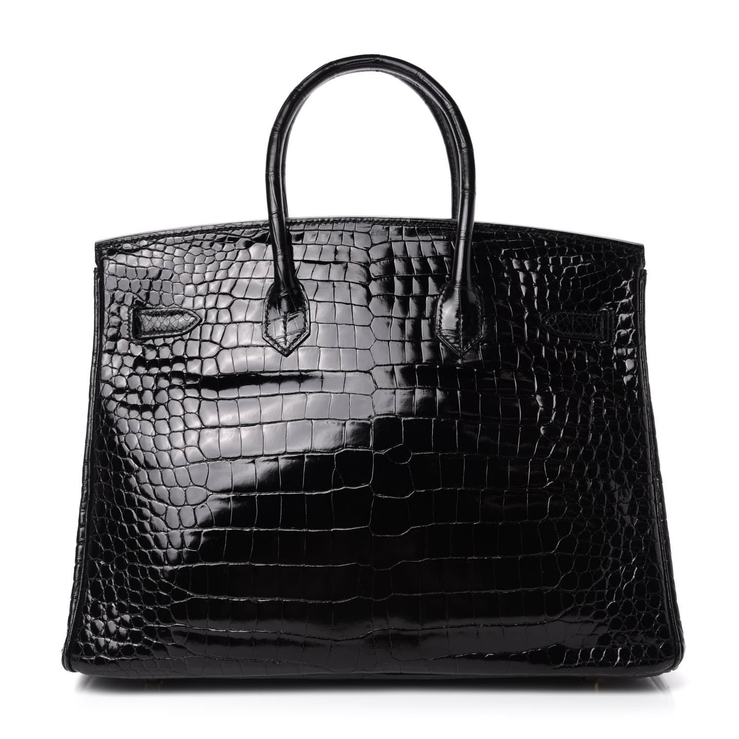 Hermes Shiny Porosus Crocodile Birkin 35 Black 4 of 34