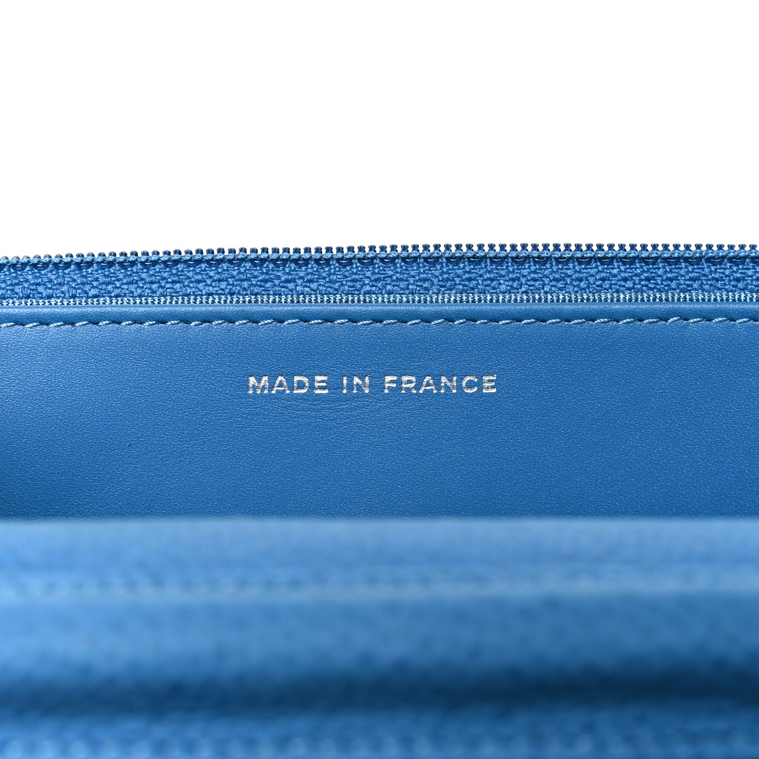 Chanel Iridescent Caviar Quilted Wallet on Chain WOC Blue 7 of 13