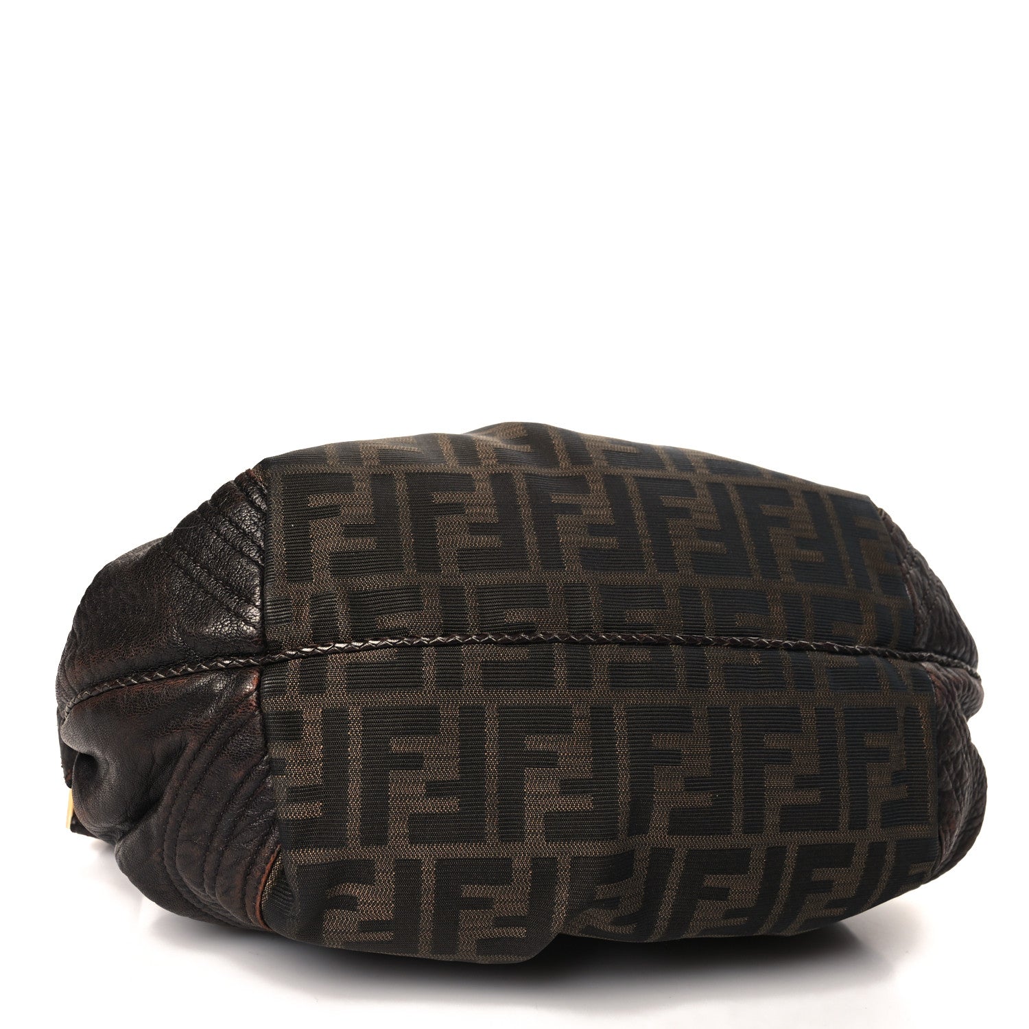 Fendi Zucca Nappa Nuvolata Vitello Tortuga Spy Bowler Tobacco Moro 4 of 10