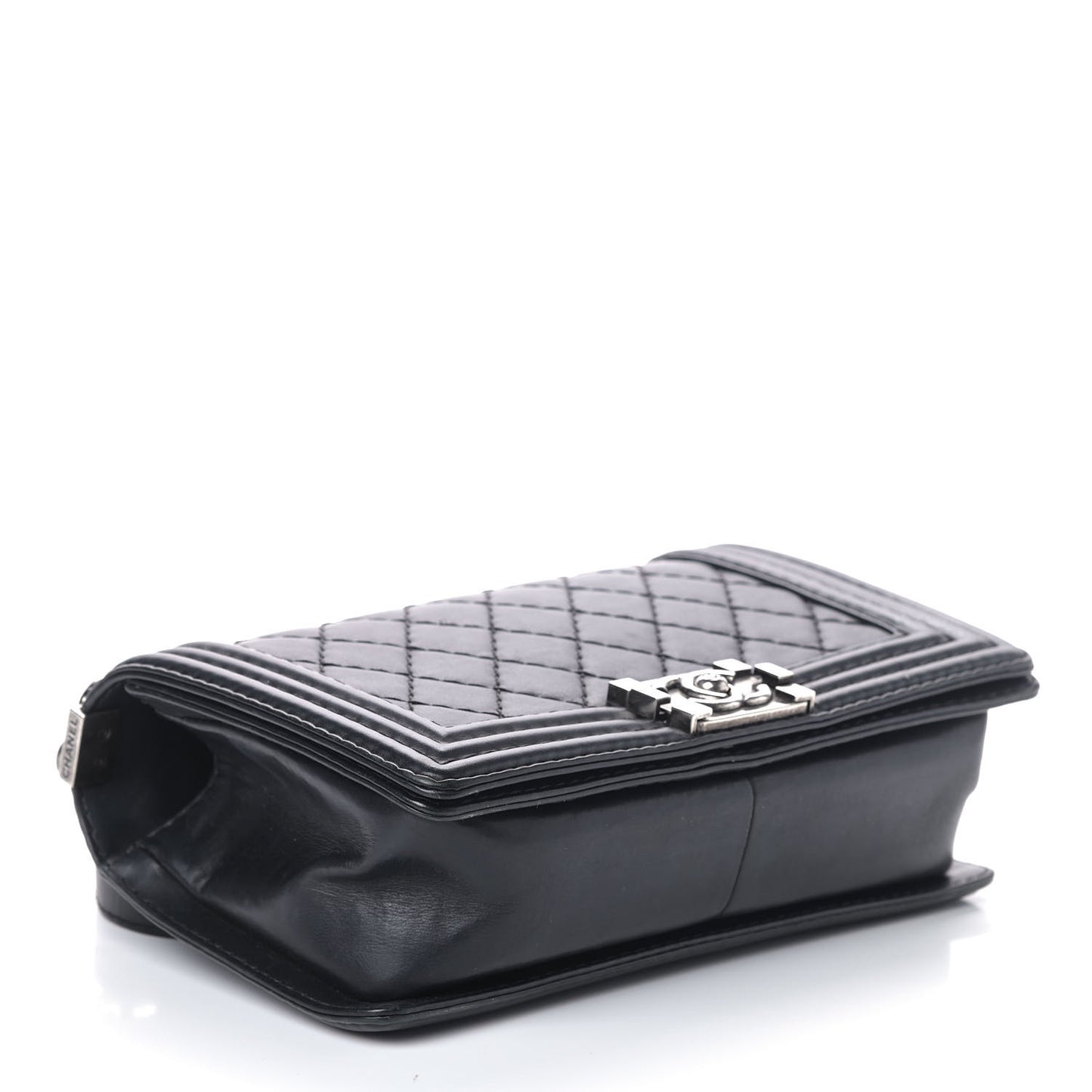 Calfskin Quilted Medium Boy Flap Black