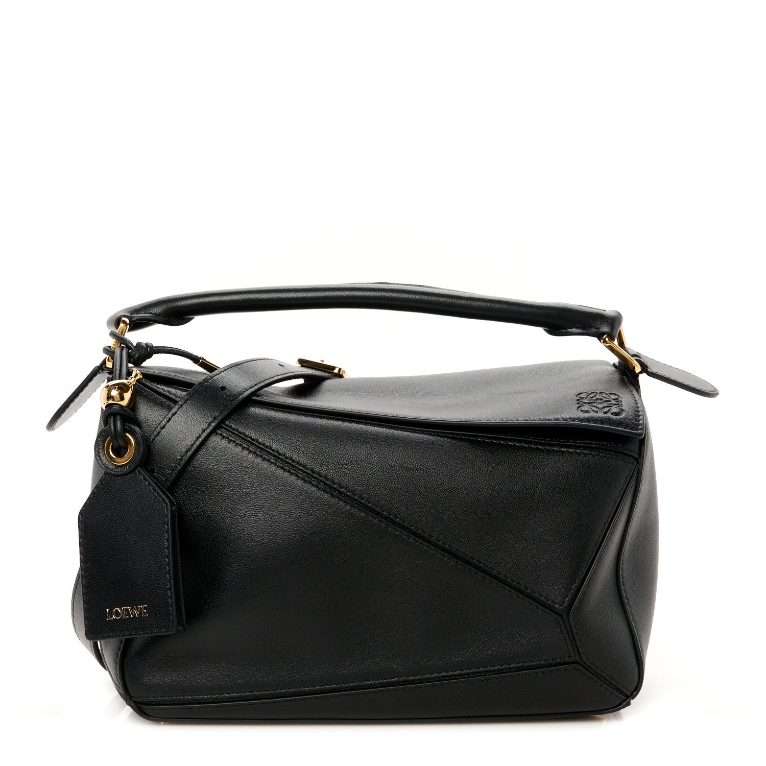 Loewe Nappa Lambskin Small Featherlight Puzzle Bag Black 1 of 11