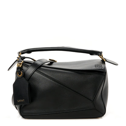 Loewe Nappa Lambskin Small Featherlight Puzzle Bag Black 1 of 11