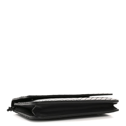 Chanel Lambskin Chevron Quilted Wallet On Chain WOC So Black 4 of 15