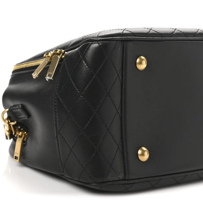 Saint Laurent Lambskin Lyia Quilted Duffle Bag Black 9 of 10