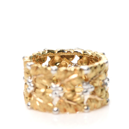 Buccellati 18K Yellow White Gold Leaf Band Ring 52 6 4 of 4