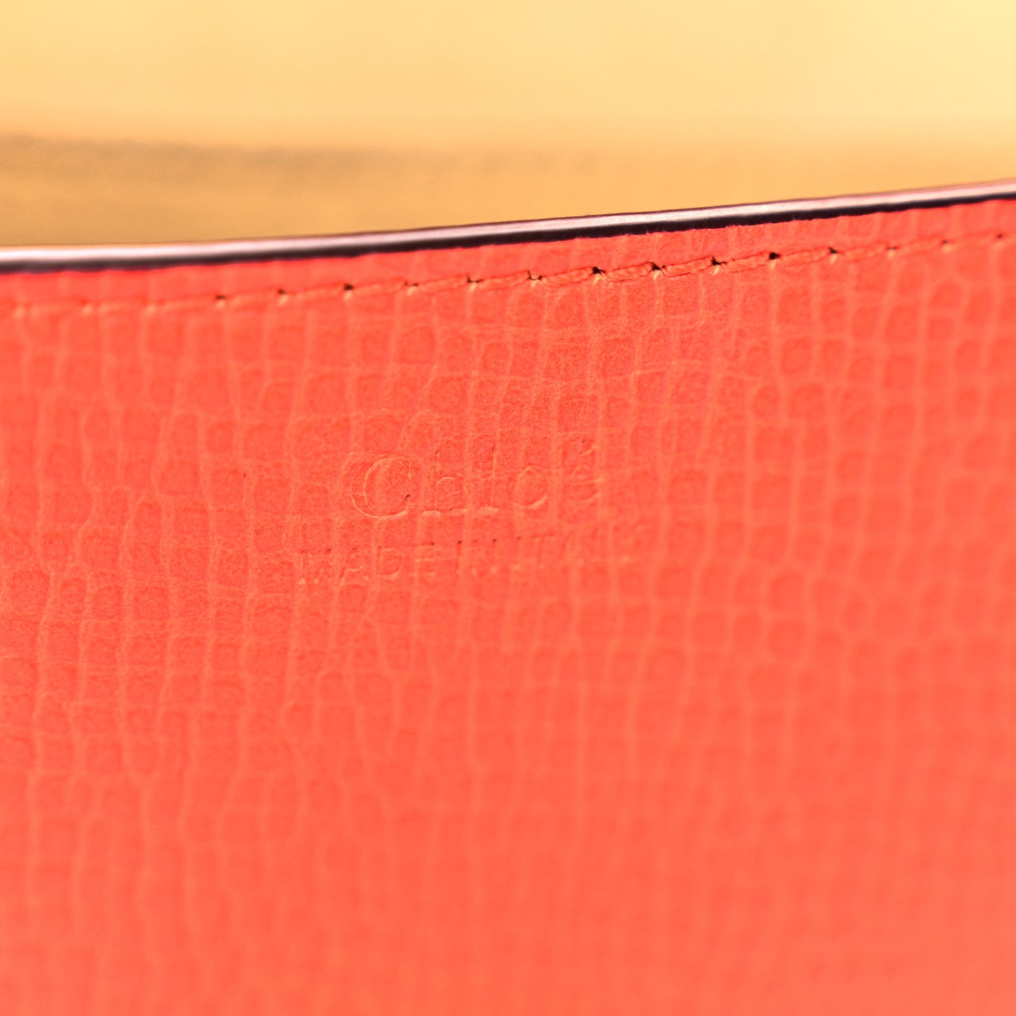 Grained Calfskin Lambskin Mini Drew Shoulder Bag Coral Pop