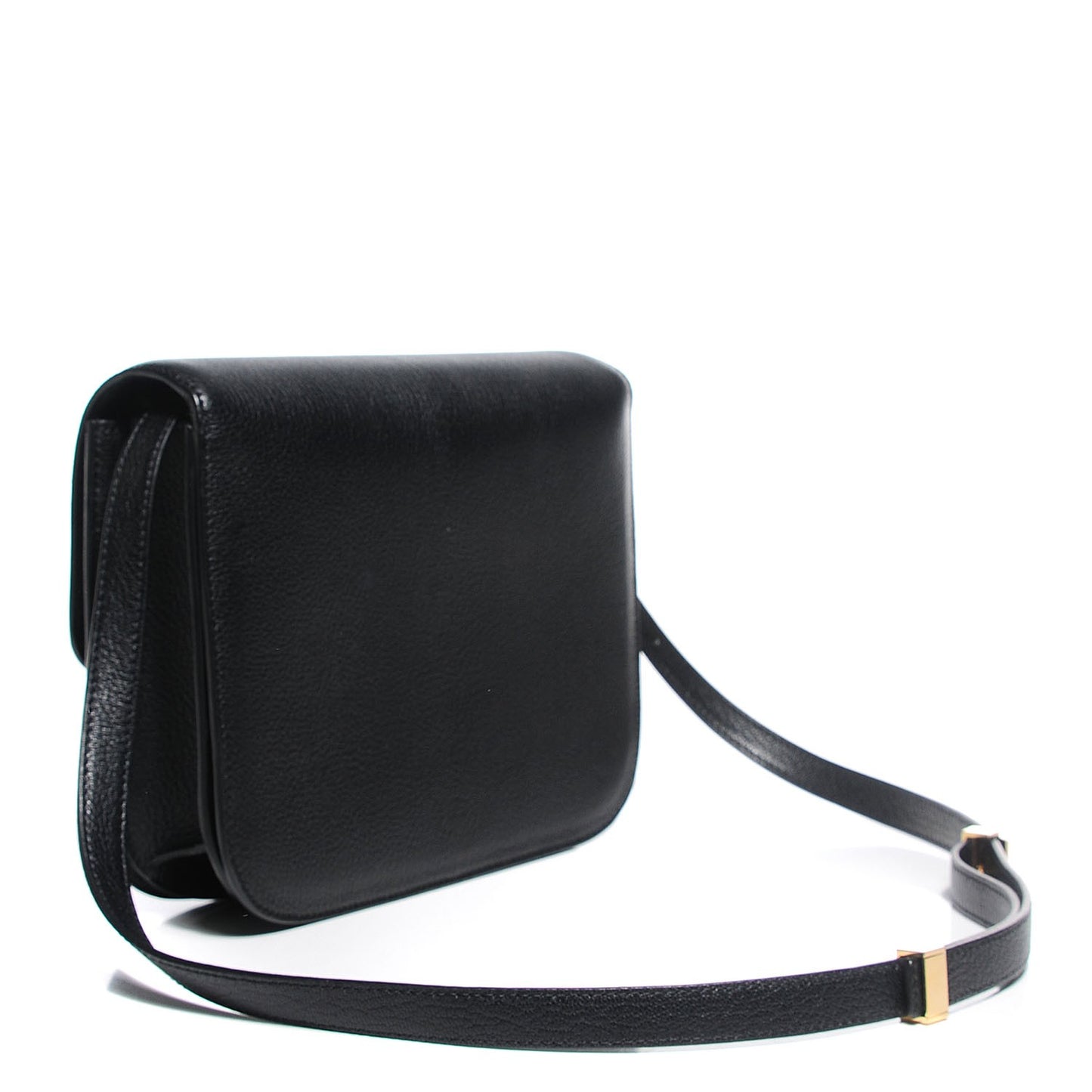 Goatskin Medium Classic Box Flap Bag Black