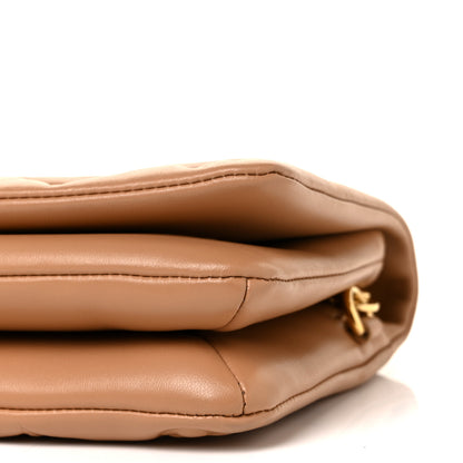 Louis Vuitton Lambskin Embossed Monogram Pochette Coussin Camel 8 of 8