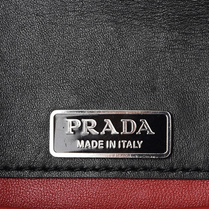 Prada City Calfskin Cahier Chain Wristlet Clutch Black 7 of 9