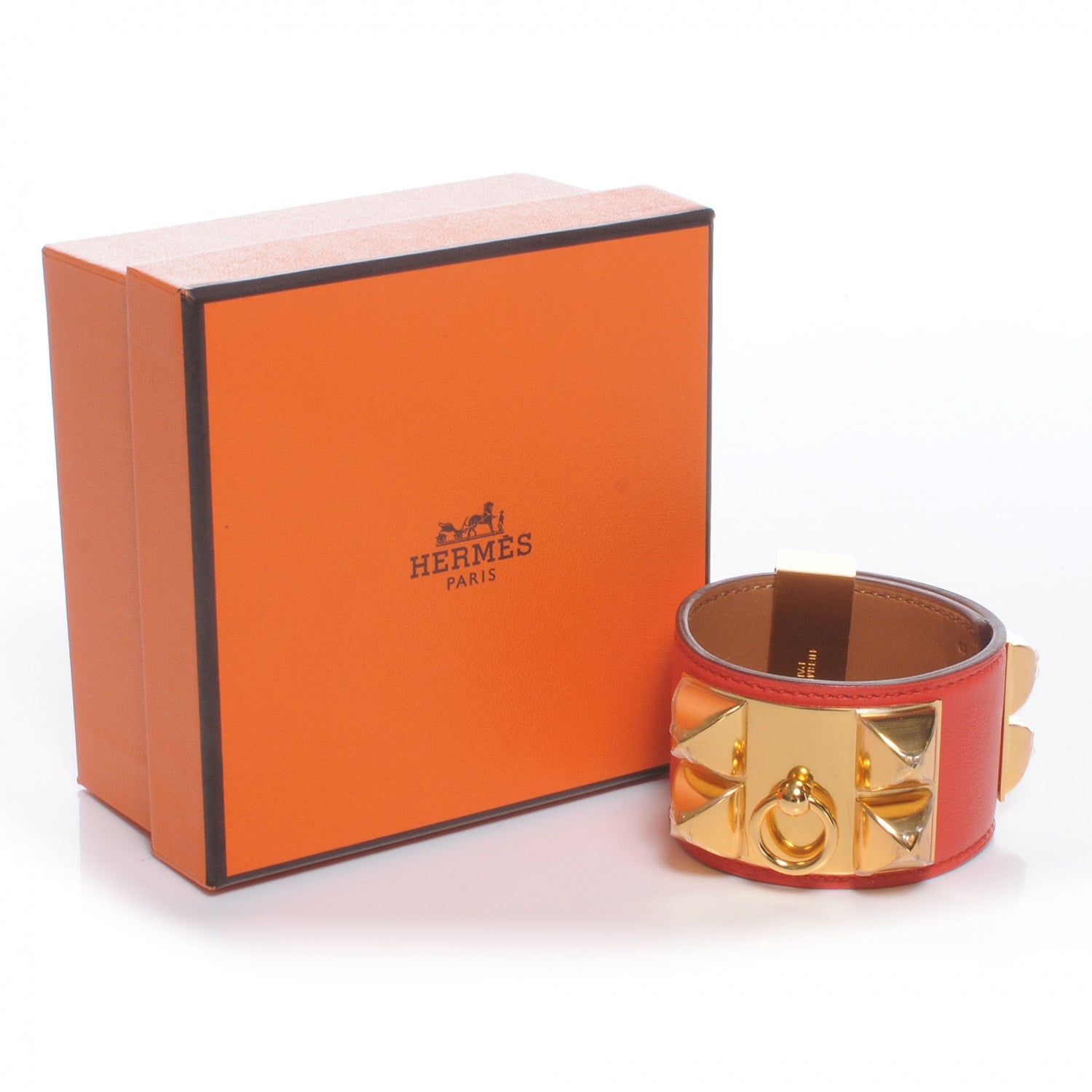 Hermes Swift Collier de Chien CDC Bracelet Capucine NEW Small 7 of 7