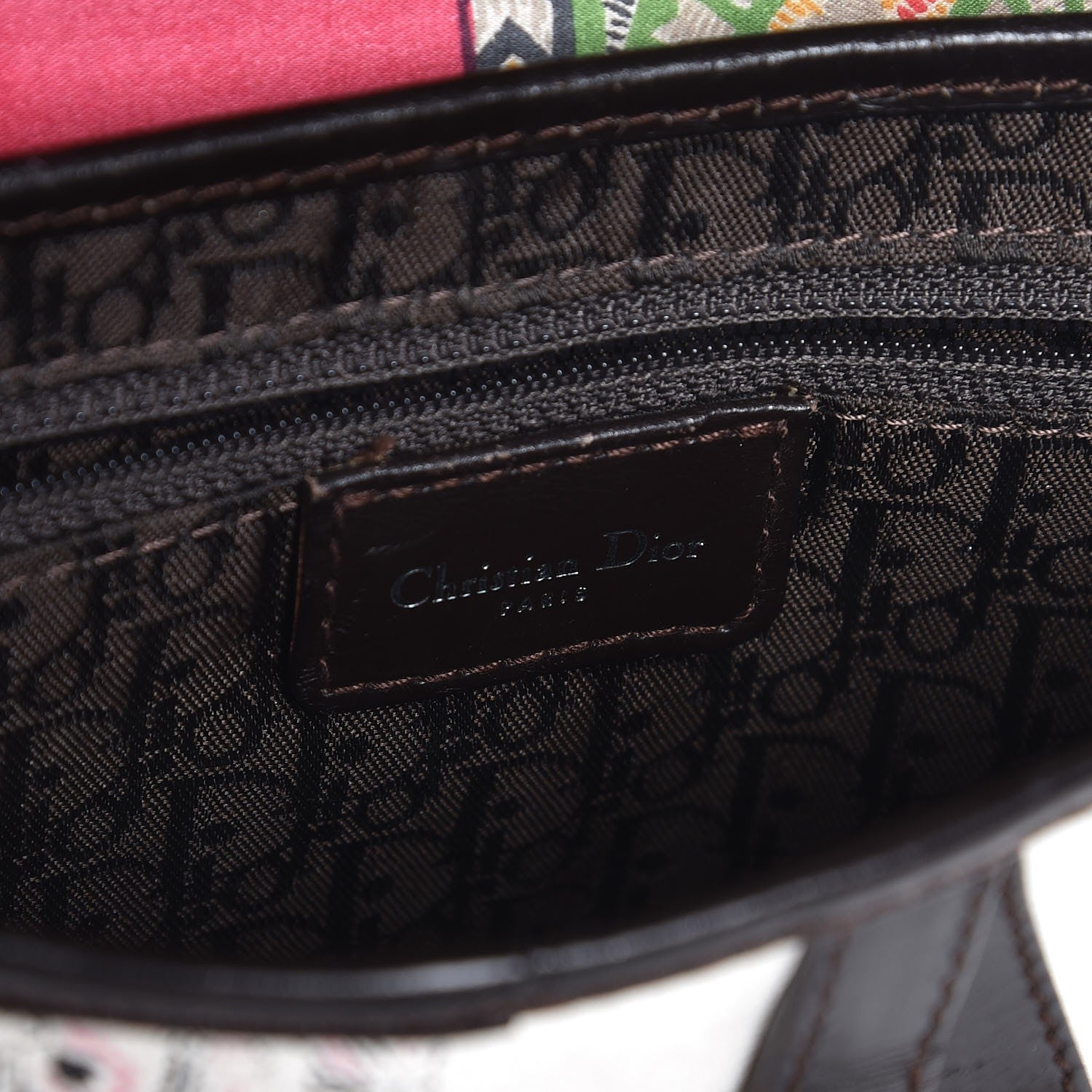 Christian Dior Silk Paisley Saddle Bag Multicolor 6 of 9