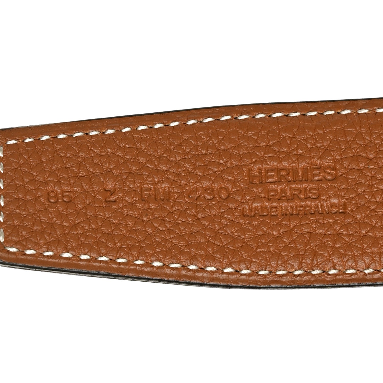 Hermes Box Togo 32mm Striee H Belt 85 Black Gold 3 of 5