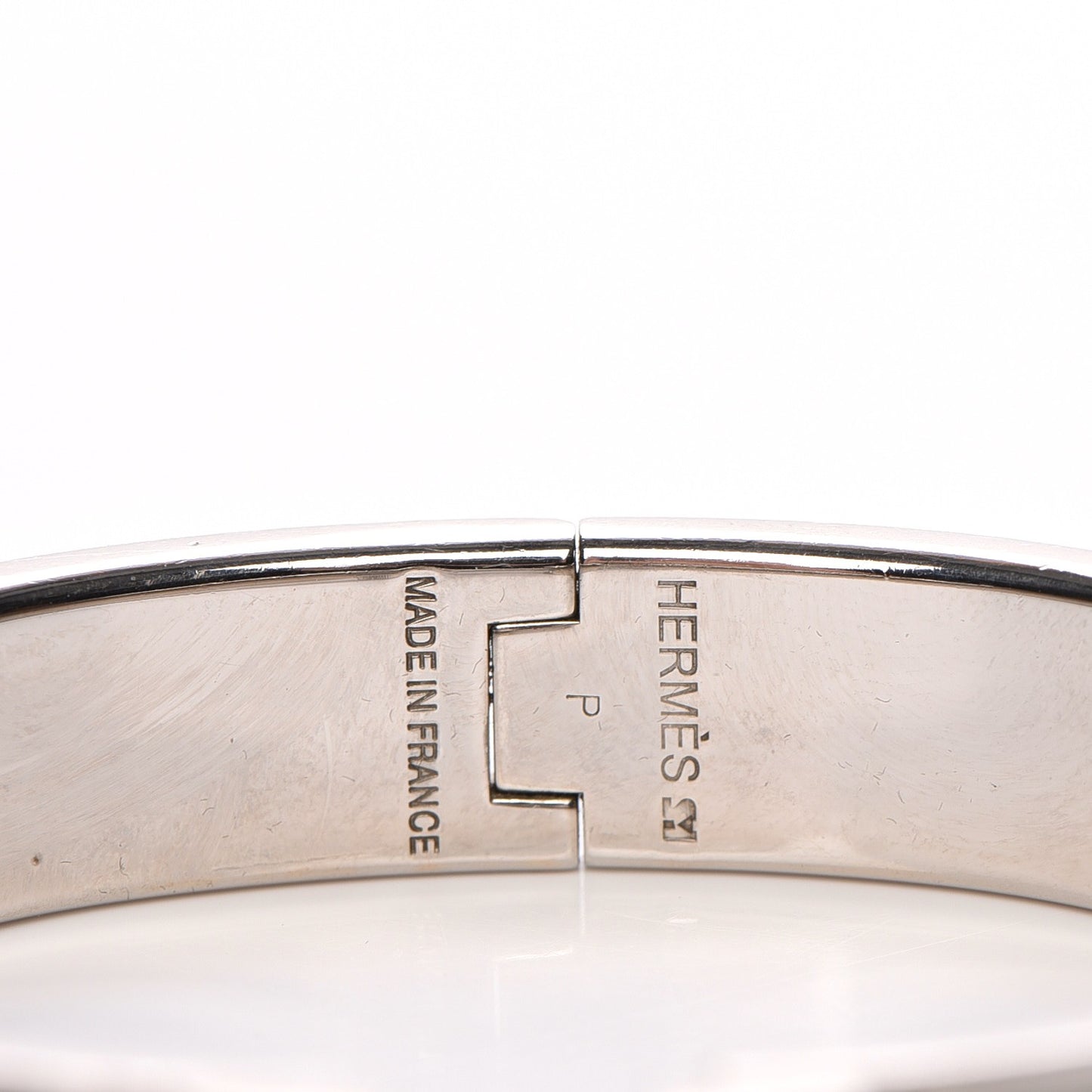 Enamel Narrow Clic Clac H Bracelet PM Gris Clair