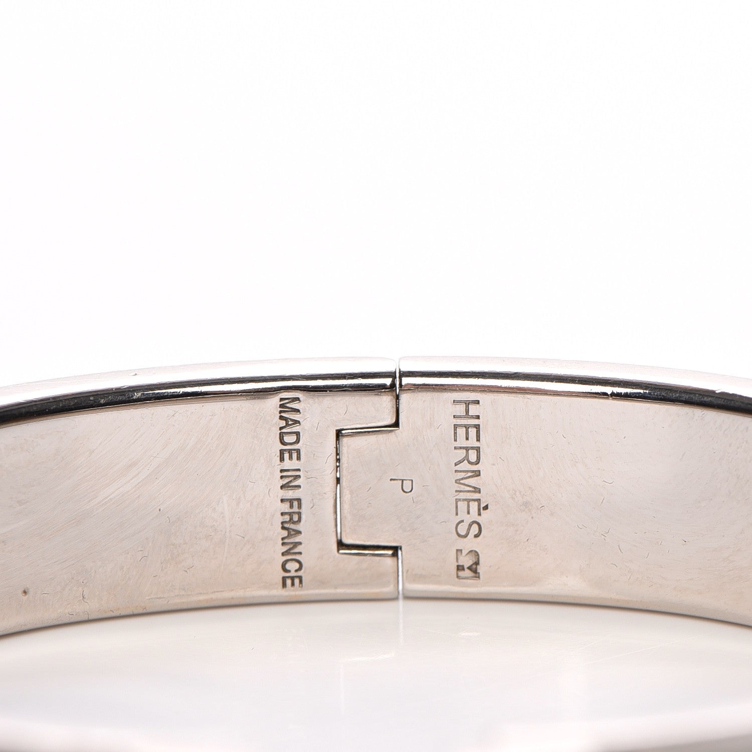 Hermes Enamel Narrow Clic Clac H Bracelet PM Gris Clair 4 of 5