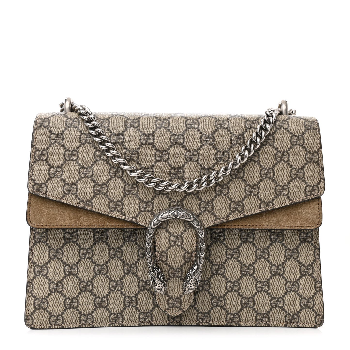 GG Supreme Monogram Medium Dionysus Shoulder Bag Taupe
