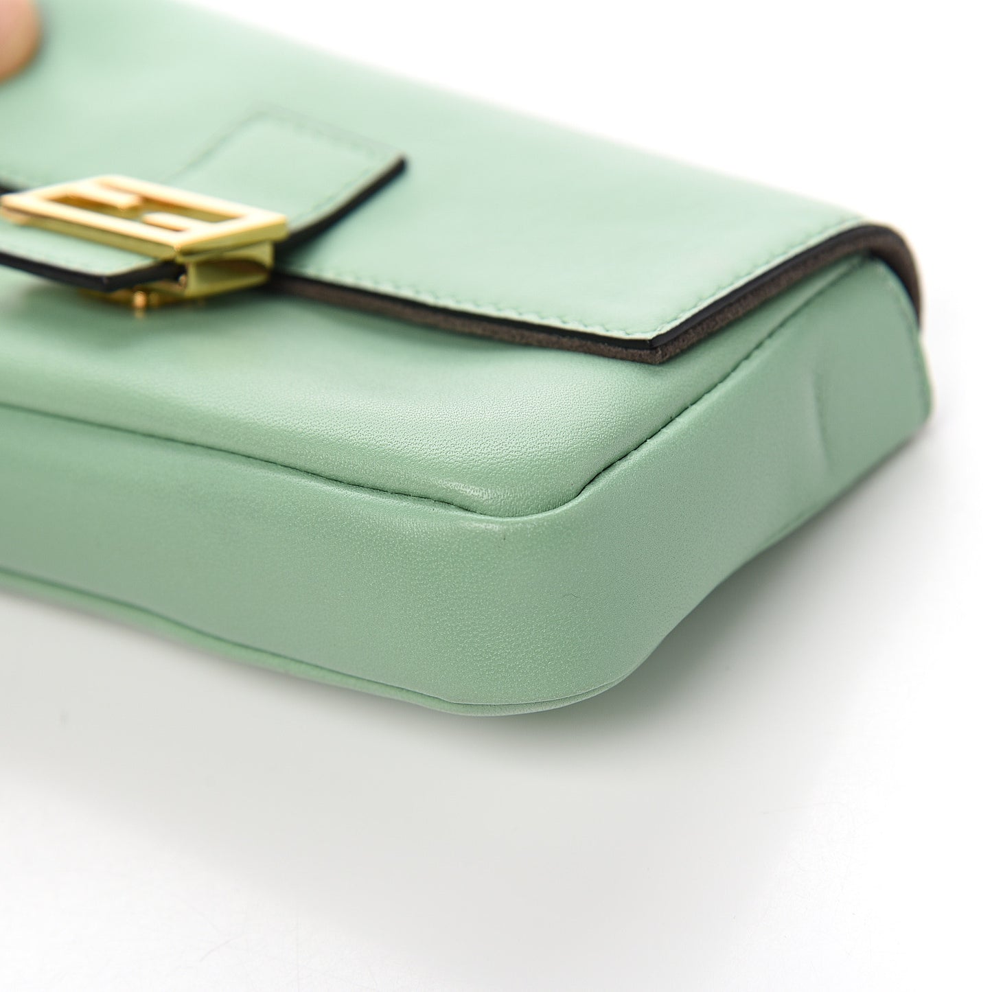 Shiny Nappa Micro Baguette Verde Acqua