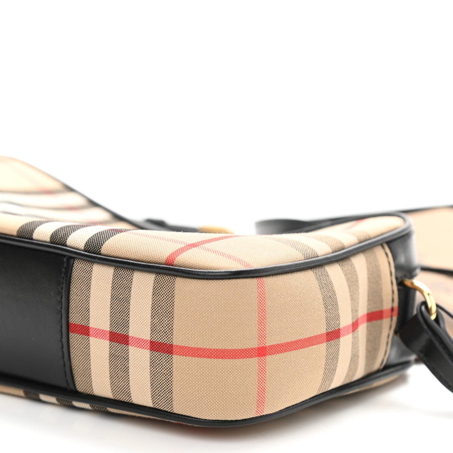 Calfskin Vintage Check Small Camera Bag Archive Beige
