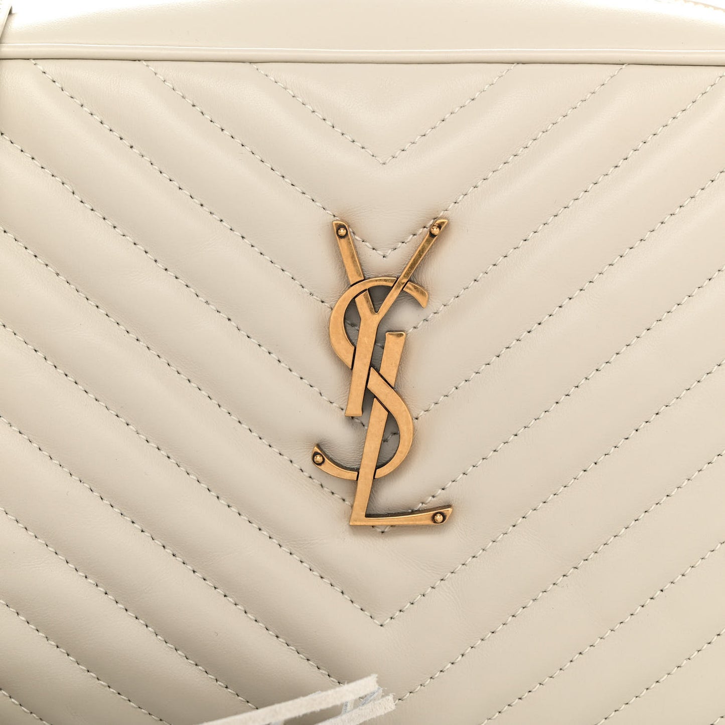 Calfskin Matelasse Monogram Lou Camera Bag Crema Soft