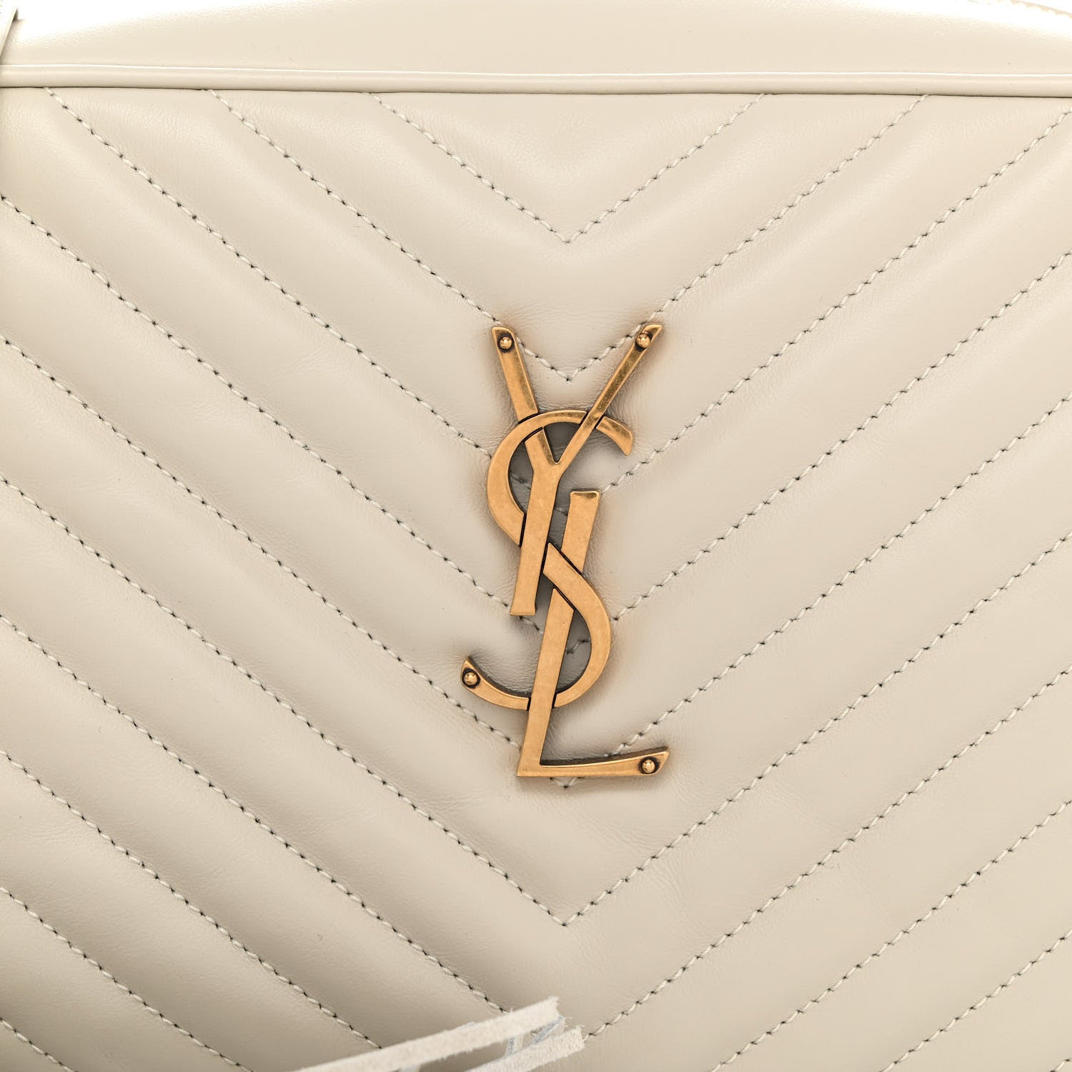 Saint Laurent Calfskin Matelasse Monogram Lou Camera Bag Crema Soft 7 of 9