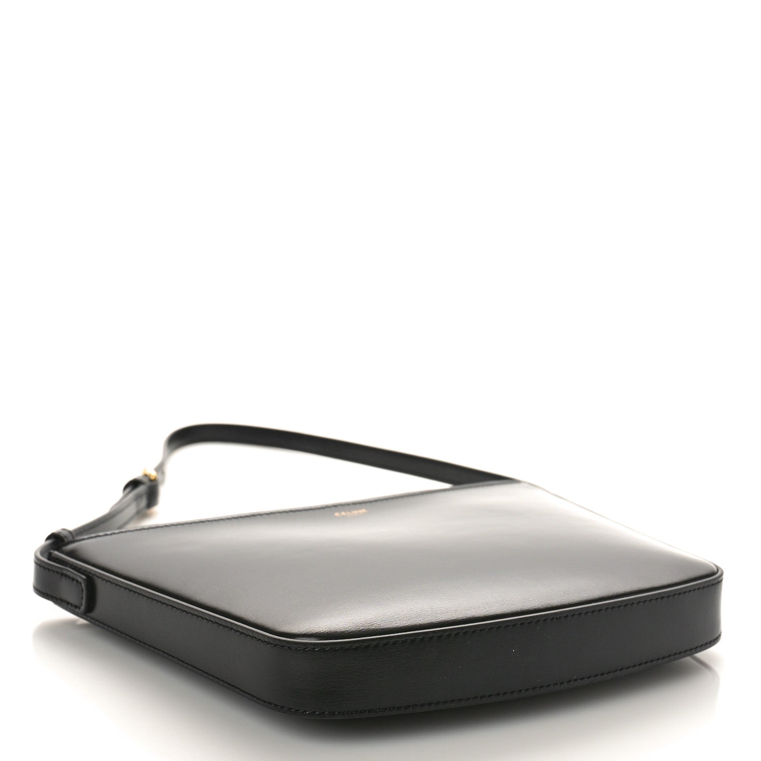 Celine Shiny Calfskin Medium Croque Bag Black 4 of 8