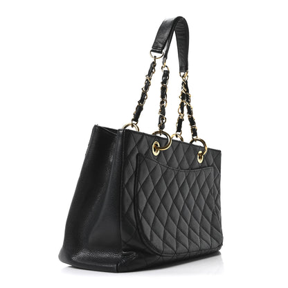 Chanel Caviar Quilted Grand Shopping Tote GST Black 3 of 9