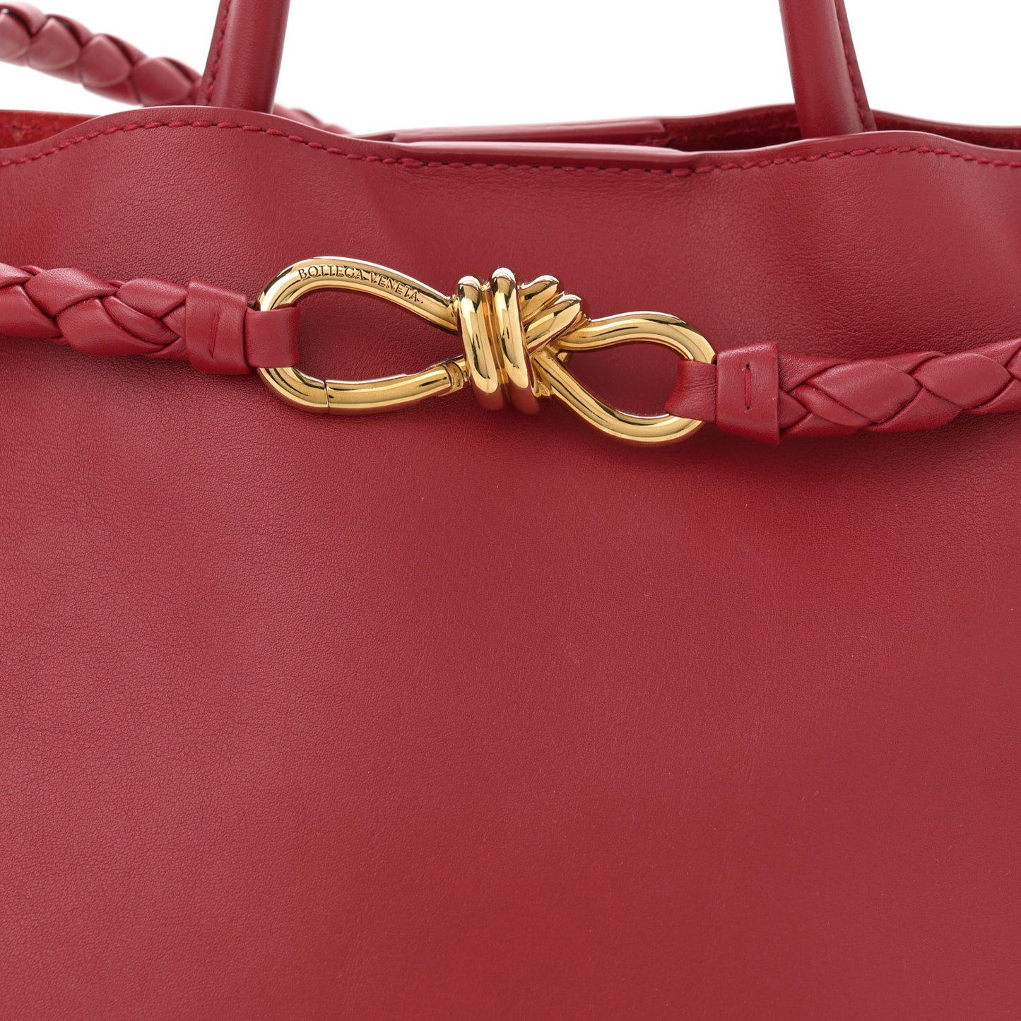 Silky Calfskin Medium Andiamo Shoulder Bag Rosewood Space