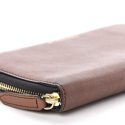 Burberry Signature Grain Calfskin Soft Renfrew Zip Around Wallet Tan 11 of 15