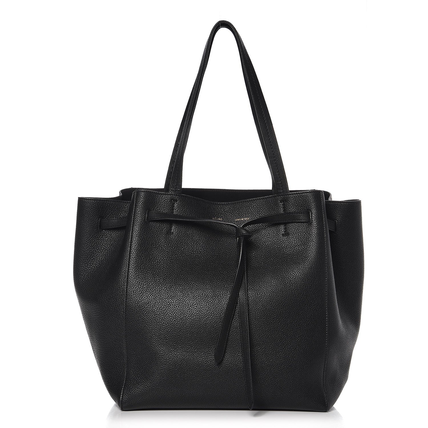 Celine Soft Grained Calfskin Small Belt Cabas Phantom Black 1 of 11