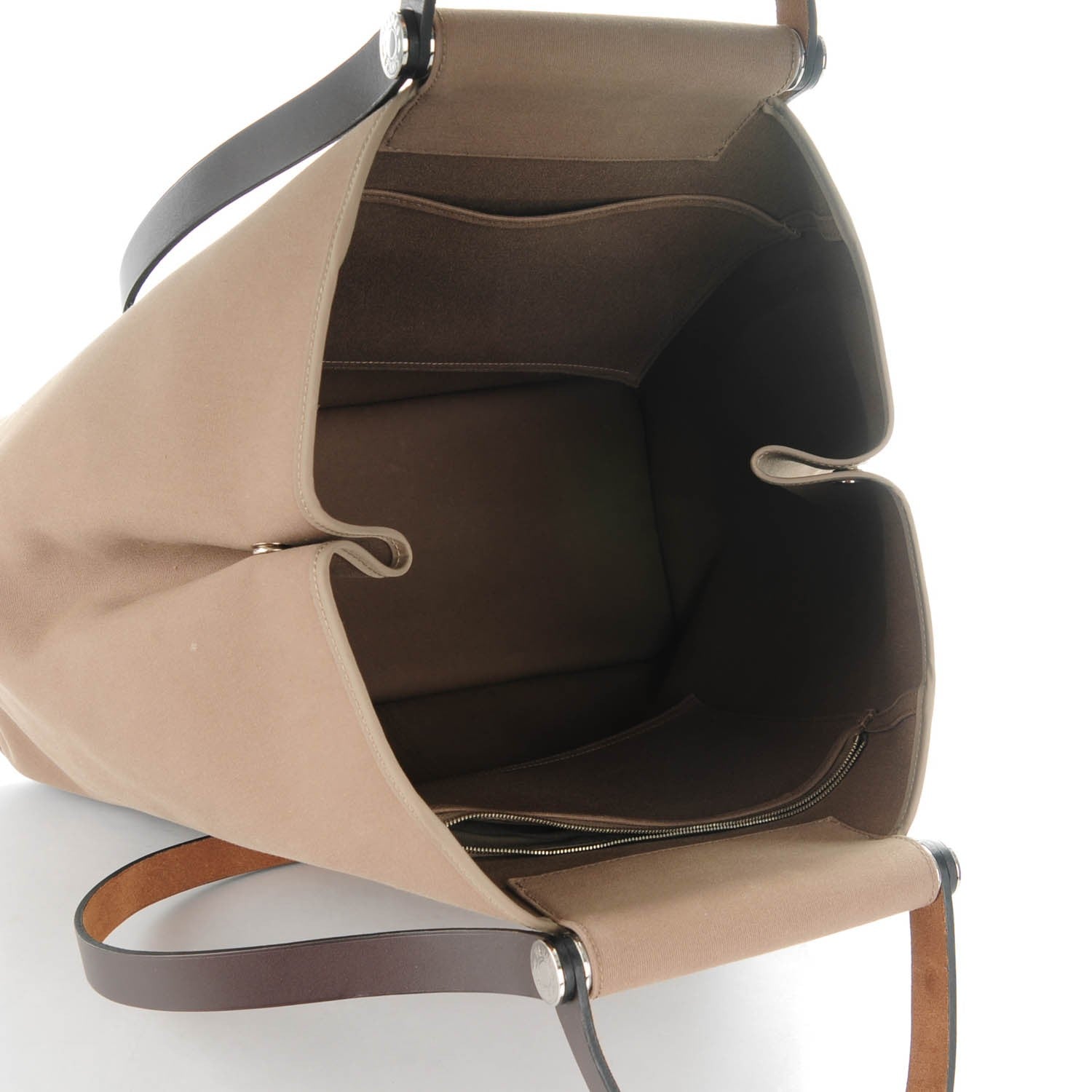 Hermes Toile Cabag Twist 42 GM Etoupe 5 of 7