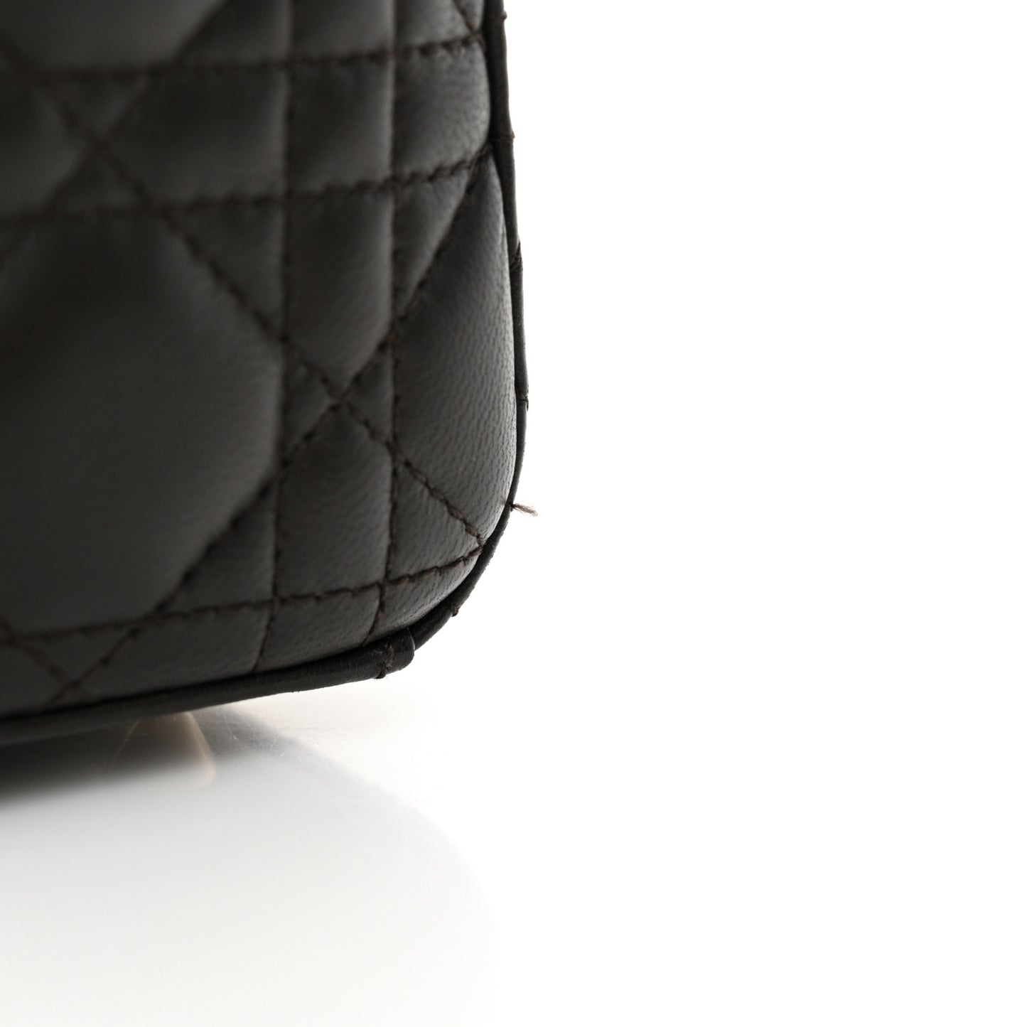 Lambskin Cannage Small Lucky Badges My Lady Dior Dark Grey