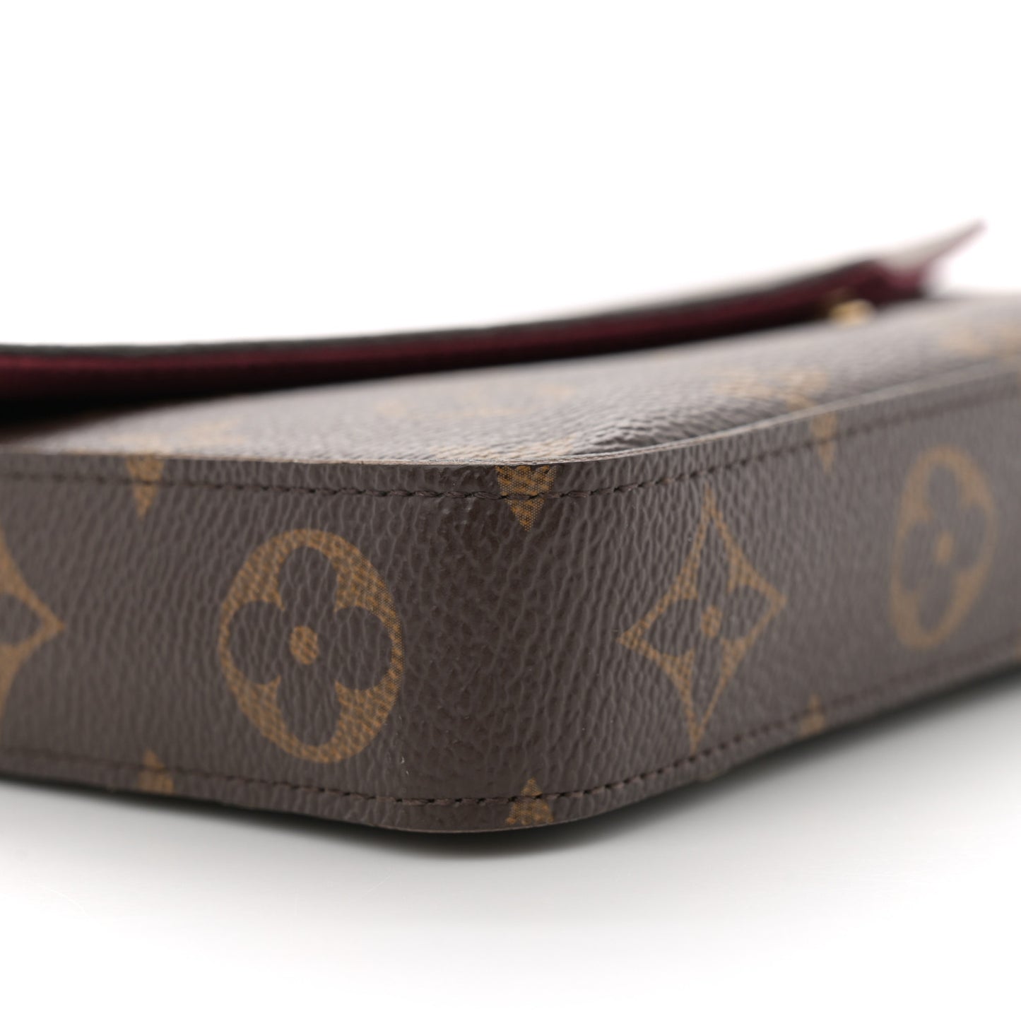 Monogram Pochette Felicie Chain Wallet Fuchsia